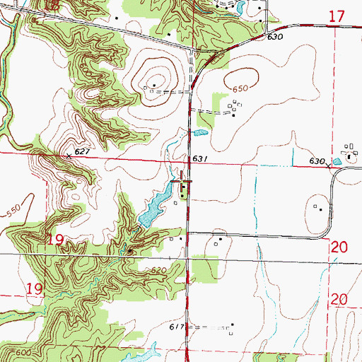 Topographic Map of Enterprise School (historical), IL