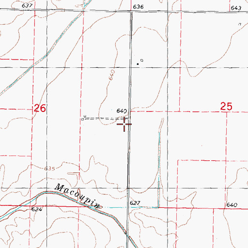 Topographic Map of Fairhope School (historical), IL
