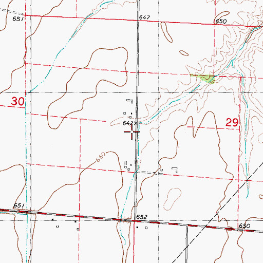 Topographic Map of Fairview School (historical), IL