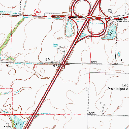 Topographic Map of Hardenburg School (historical), IL
