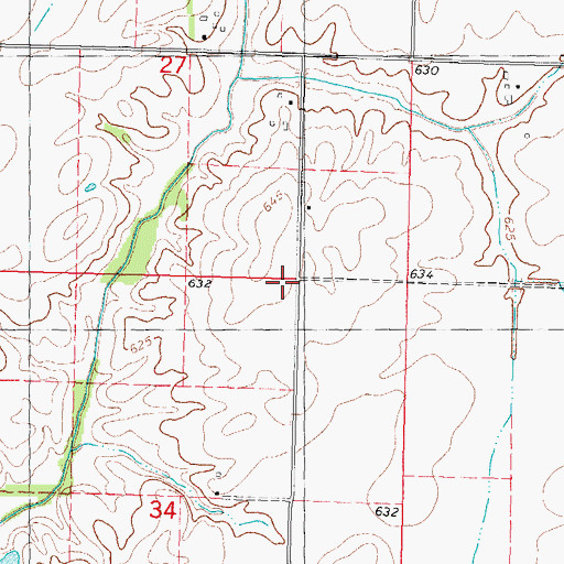 Topographic Map of Harmony School (historical), IL
