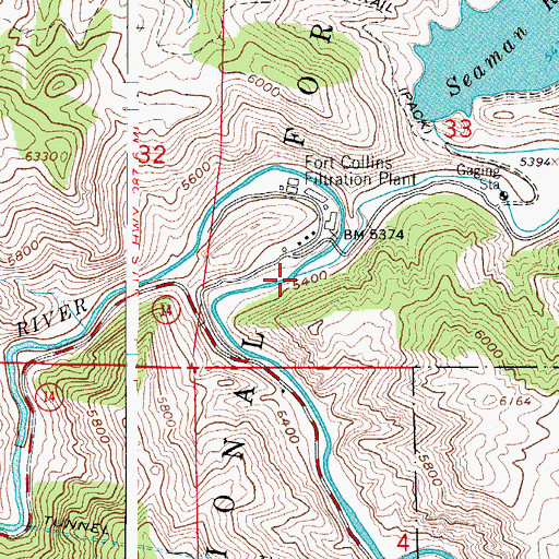 Topographic Map of North Fork Cache La Poudre River, CO