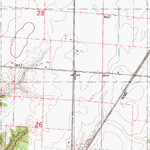 Topographic Map of Hazel Green School (historical), IL