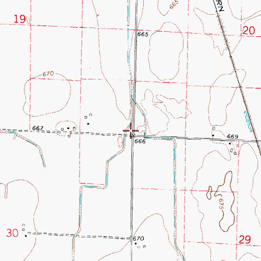 Topographic Map of Lake Erie School (historical), IL