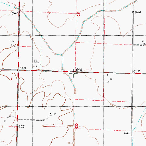 Topographic Map of Lone Elm School (historical), IL
