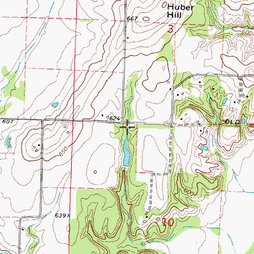 Topographic Map of Mount Gilead School (historical), IL