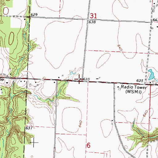 Topographic Map of Oak Grove School (historical), IL