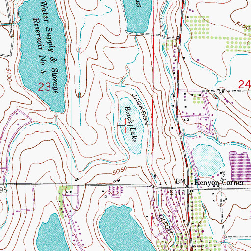 Topographic Map of Black Lake, CO