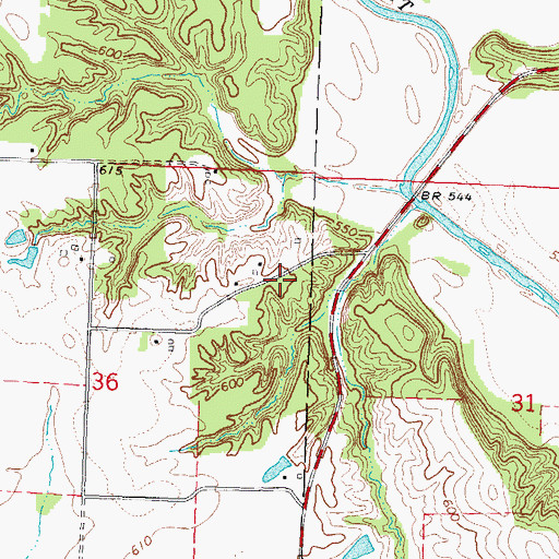 Topographic Map of Simpson School (historical), IL