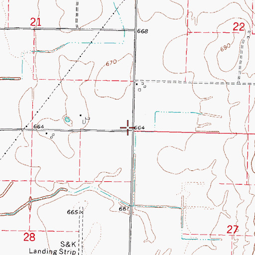 Topographic Map of Starr School (historical), IL