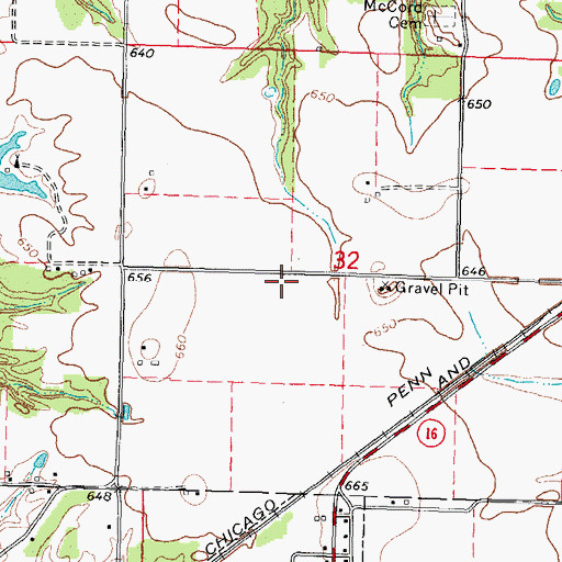 Topographic Map of Sycamore School (historical), IL