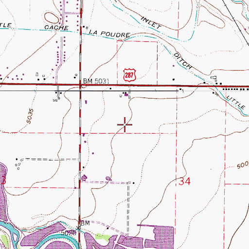Topographic Map of Terry Lake Inlet, CO