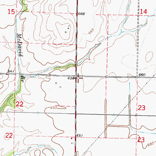 Topographic Map of Victor School (historical), IL