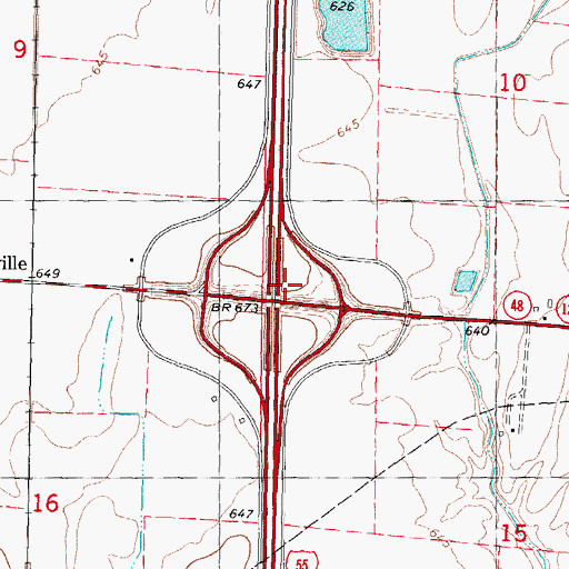 Topographic Map of Vignos School (historical), IL
