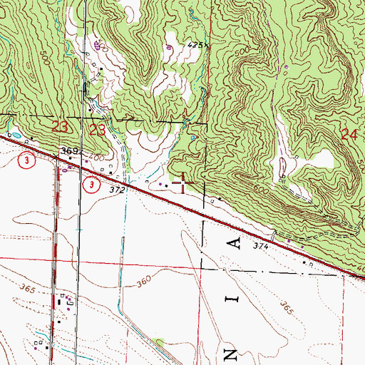 Topographic Map of Aldrich School (historical), IL