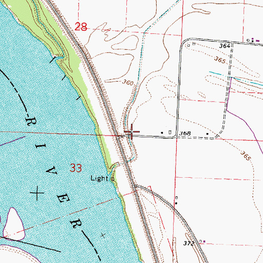 Topographic Map of Antioch School (historical), IL