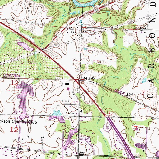 Topographic Map of Barr, IL