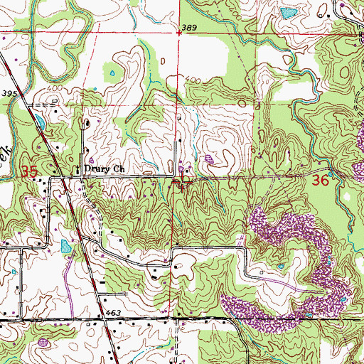 Topographic Map of Brierpath School (historical), IL