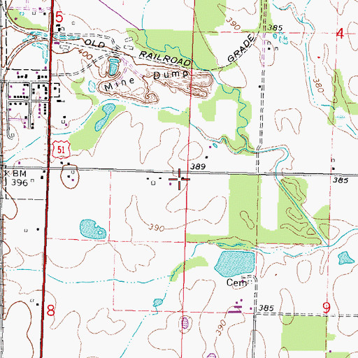 Topographic Map of Davis School (historical), IL