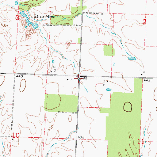 Topographic Map of Forest School (historical), IL