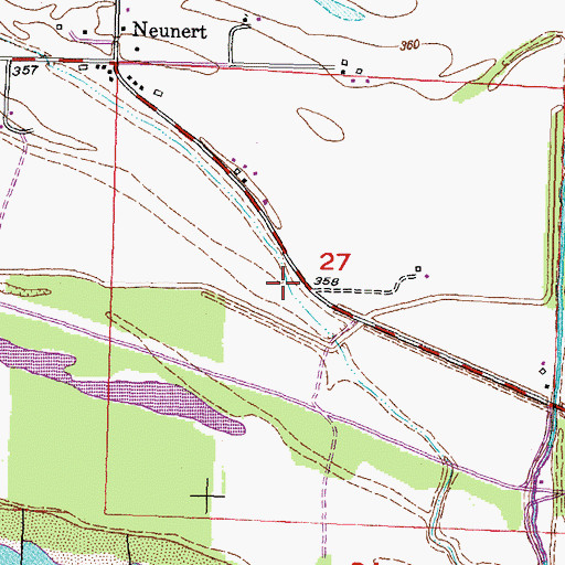Topographic Map of Forked Lake (historical), IL
