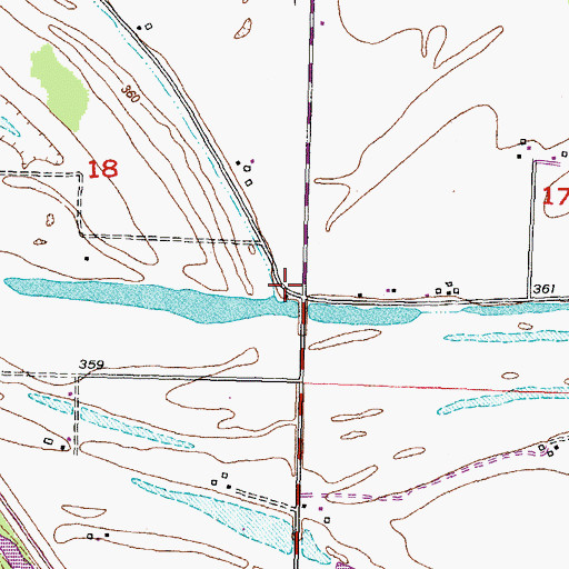 Topographic Map of Halein School (historical), IL
