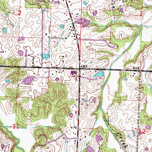 Topographic Map of Hastings School (historical), IL