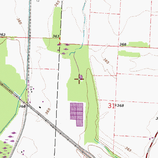 Topographic Map of Matusky Brook, IL