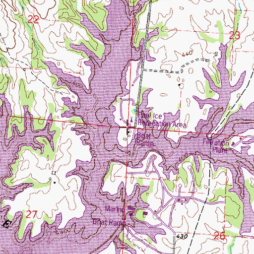 Topographic Map of Paul Ice Recreation Area, IL