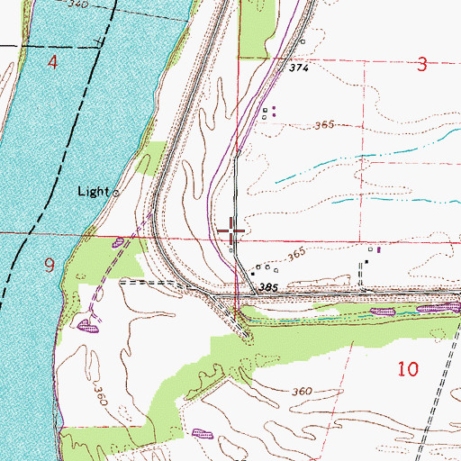 Topographic Map of Pleasant Grove School (historical), IL