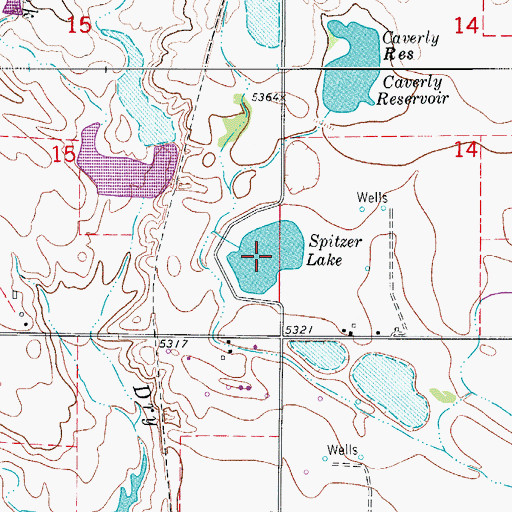 Topographic Map of Spitzer Lake, CO