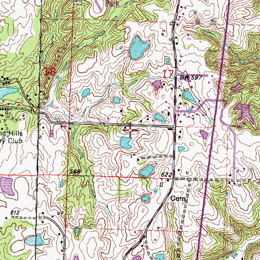 Topographic Map of Rock Spring School (historical), IL