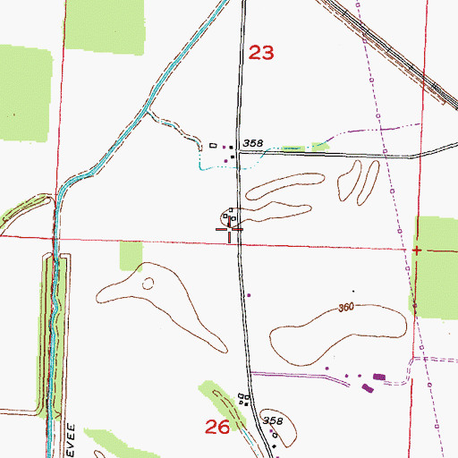 Topographic Map of School Number 122 (historical), IL