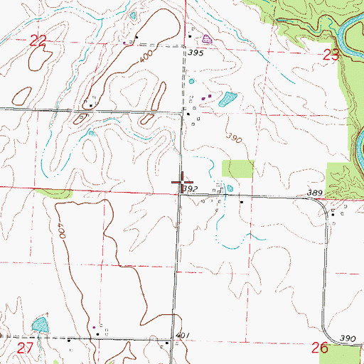 Topographic Map of Snyder School (historical), IL