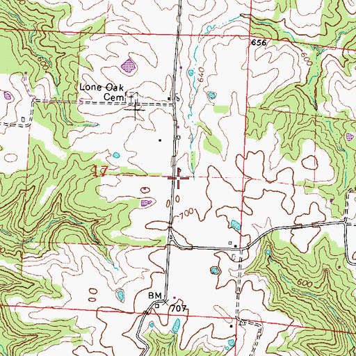 Topographic Map of Sodom School (historical), IL