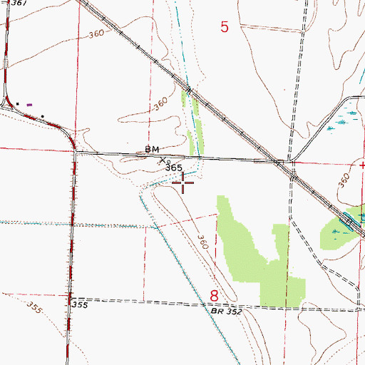 Topographic Map of Swamp Hollow School (historical), IL