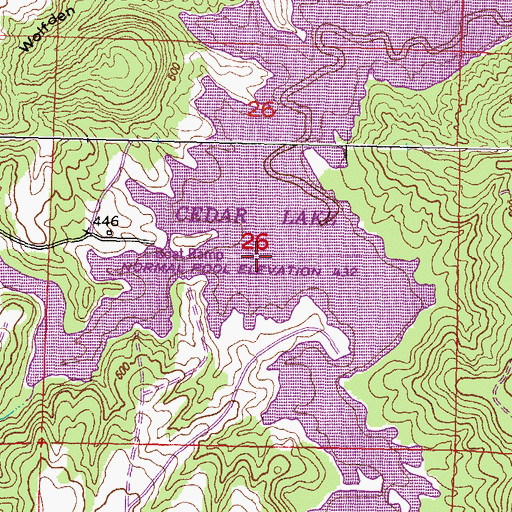 Topographic Map of Topping Creek, IL