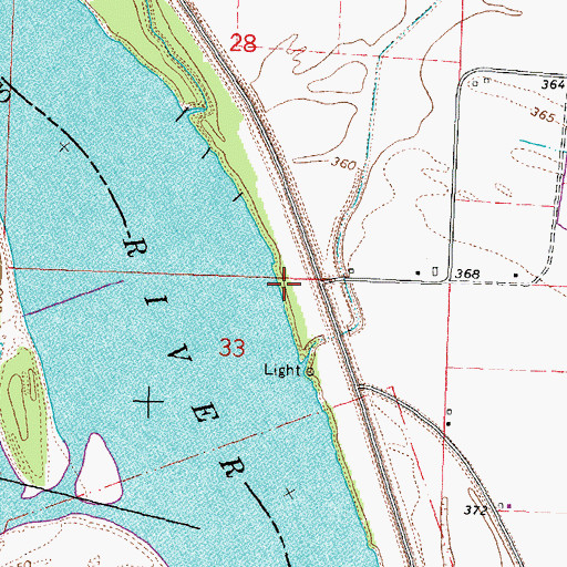 Topographic Map of Wagners Landing, IL