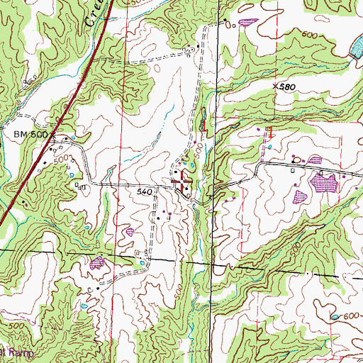 Topographic Map of Will School (historical), IL