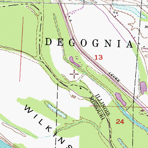 Topographic Map of Lower Wilkinson Landing (historical), IL