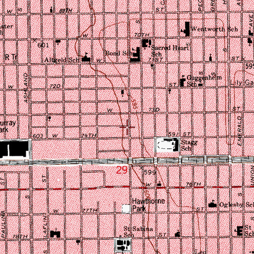 Topographic Map of Back to God Christian Reformed Church, IL