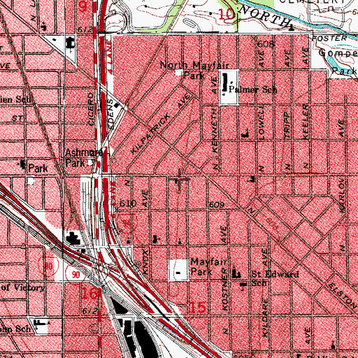 Topographic Map of Baptist Mission Church, IL