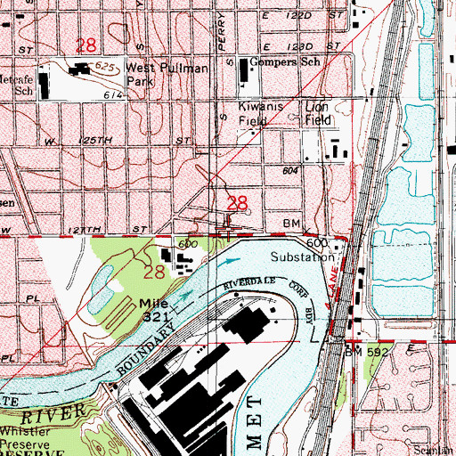 Topographic Map of Christ Everlasting Missionary Baptist Church, IL
