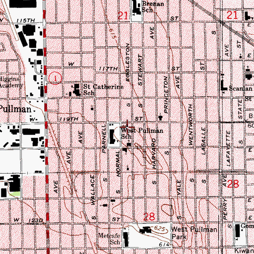 Topographic Map of Christ Fellowship Church, IL