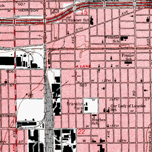 Topographic Map of Christ New Hope Missionary Baptist Church, IL