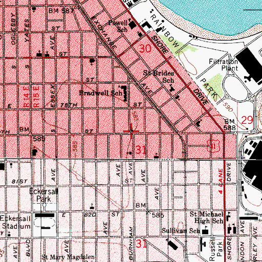 Topographic Map of Christian Fellowship Missionary Baptist Church, IL