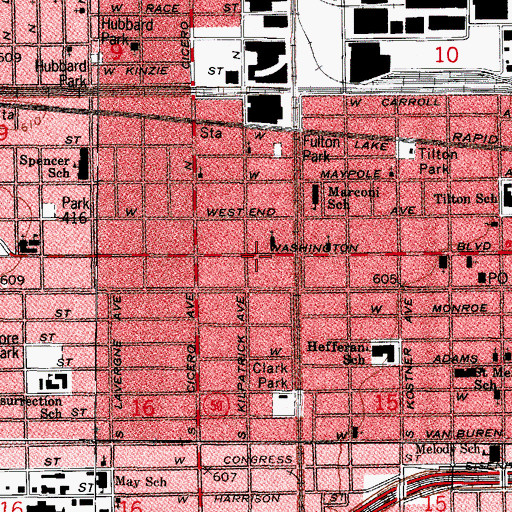 Topographic Map of Christian Union Missionary Baptist Church, IL