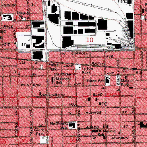 Topographic Map of Church of Christ, IL