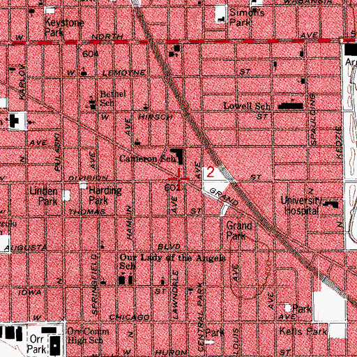 Topographic Map of Church of God, IL