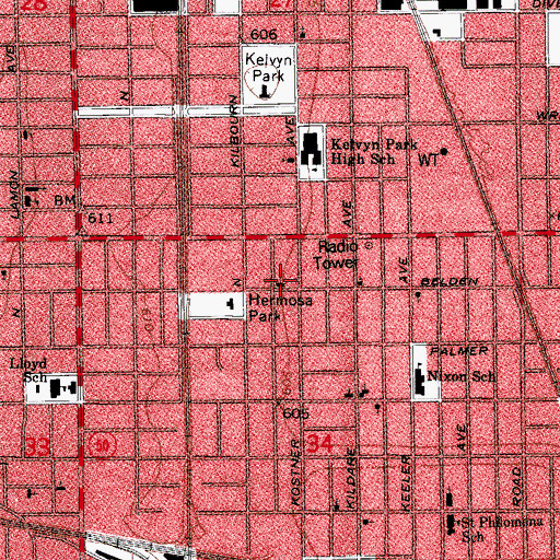 Topographic Map of Church of God, IL